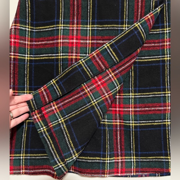 ALYA Multicolored Tartan Plaid Faux Wrap Mini Skirt Size Large Preppy NWT - Picture 3 of 5